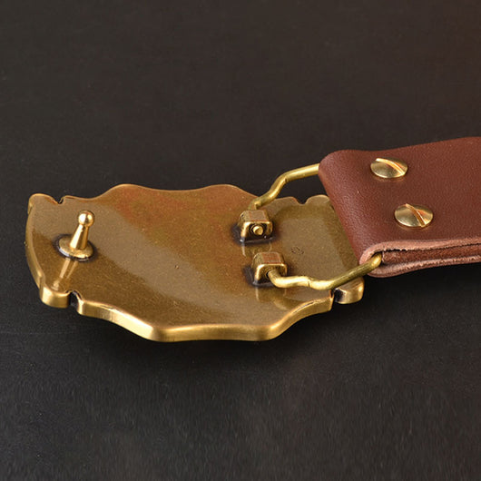 Cinturón de Cuero Genuino con Hebilla de Cobre - Diseño Clásico y Resistente - Image 7