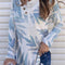 Blusa Étnica con Cuello Tipo Pile y Mangas Largas