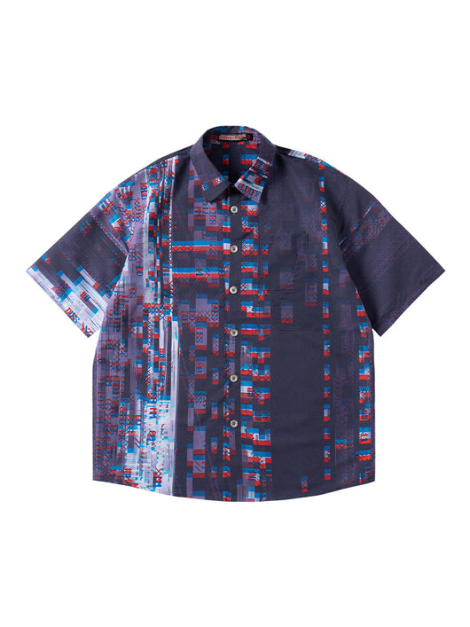 Chaqueta Camisa Suelta con Estampado y Mangas de Cinco Puntos - Image 7