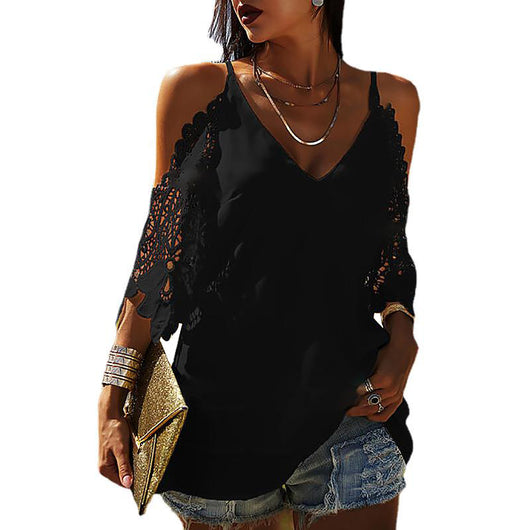 Blusa Suelta Casual de Color Liso para Mujer - Image 10