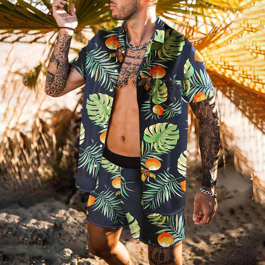Camisa Suelta Retro para Hombre - Estilo Personalidad Playa Manga Corta - Image 11