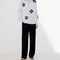 Blusa Estampado Floral Primavera con Rayas Sueltas para Mujer