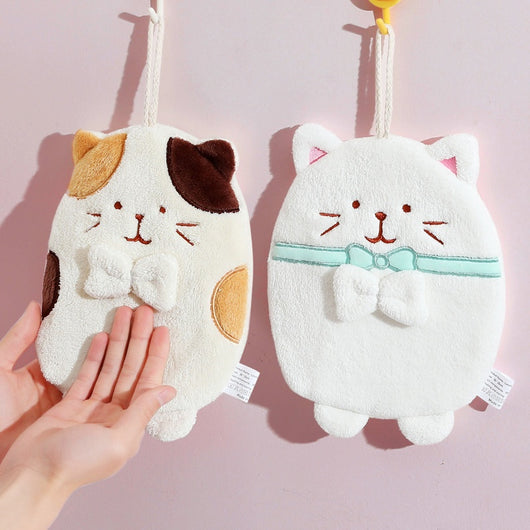 Toalla de Mano Gatito Adorable Absorbente sin Pelusas - Image 12