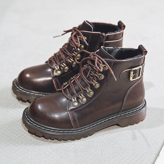 Botas Martin de Cuero Estilo Británico con Remaches Decorativos - Image 12