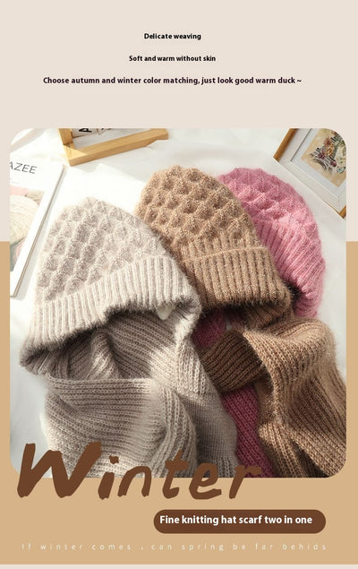 Gorro y Bufanda Tejida Doble Capa Acolchada - Abrigo Cálido en Lana - Image 11