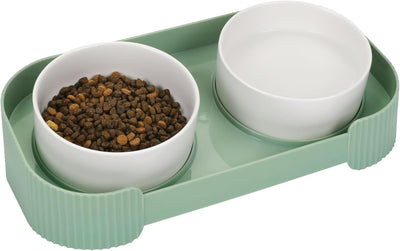 Comederos Elevados para Gatos de Cerámica 15° Antivómito con Base Antideslizante