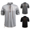 Camiseta Manga Larga con Cuello Alzado y Cordones para Hombre