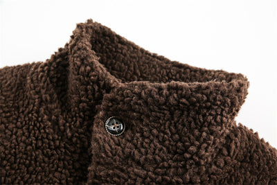 Abrigo de Lana de Cordero Estilo Retro Americano Unisex - Image 9