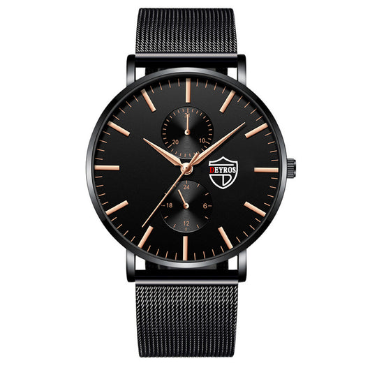 Reloj de Hombre Elegante con Malla Chapada al Vacío - Image 4