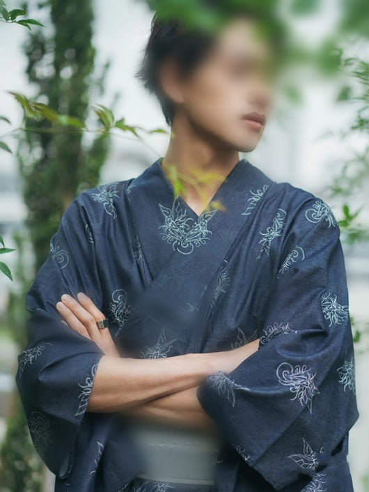 Kimono Formal Tradicional Japonés para Hombre - Image 30