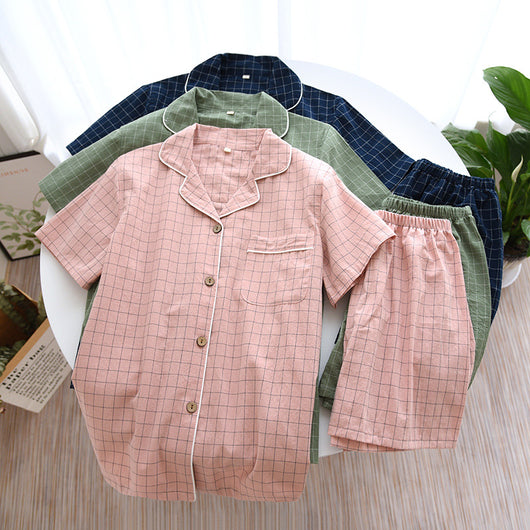 Conjunto de Pijama Camisón a Cuadros - Image 22