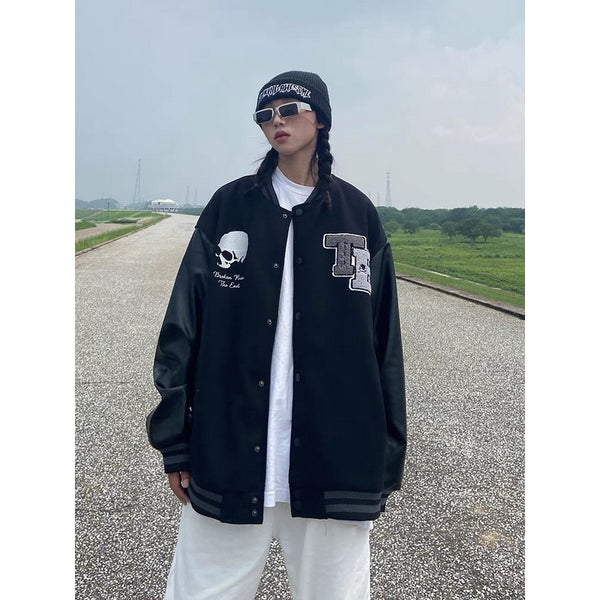 Chaqueta de Béisbol Calavera y Espadas para Hombre