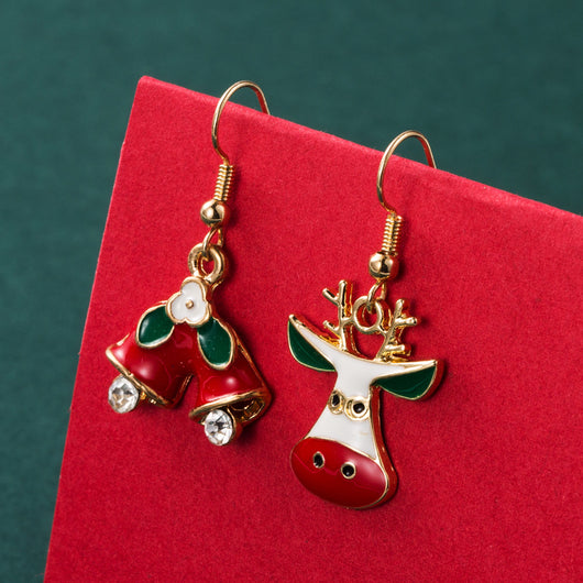 Aretes Asimétricos Copo de Nieve Navideños Serie Nueva - Image 9