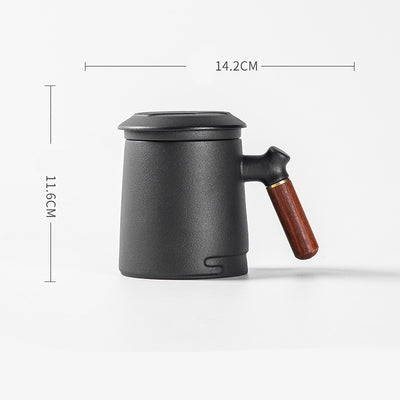 Set de 3 Tazas de Cerámica para Oficina con Asa de Madera y Tapa - Image 10