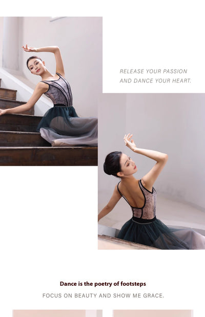 Ropa de Danza Ballet con Estampado Floral - Examen de Gimnasia y Arte - Image 13