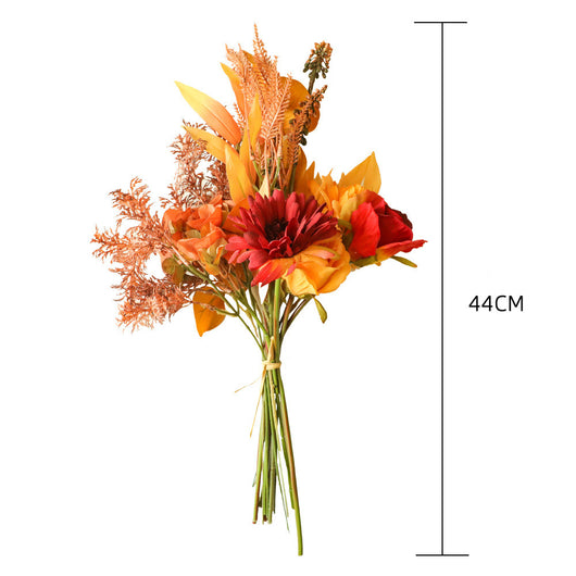 Ramos de Flores Artificiales Tonos Otoñales con Plantas Verdes - Venta al Mayor - Image 9