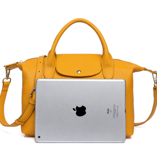 Bolso Boston de Cuero Curtido Grano Grande - Capacidad Amplia Primera Capa - Image 11