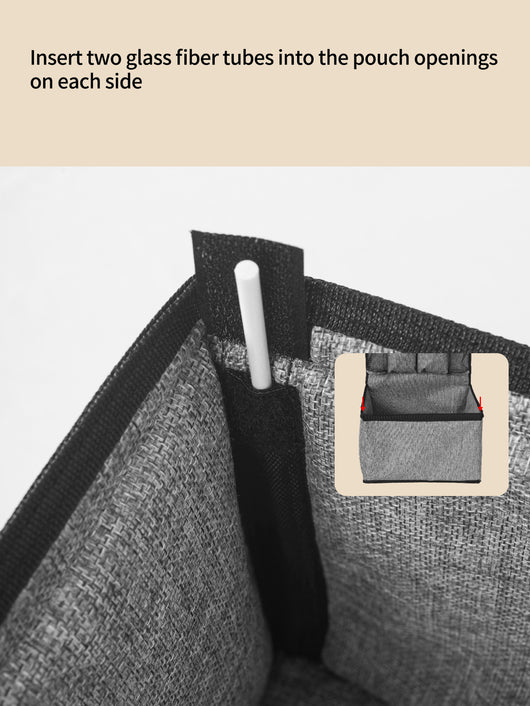 Gray portable car pet mat with multiple pockets, designed for household use and dirt resistance. - Image 15