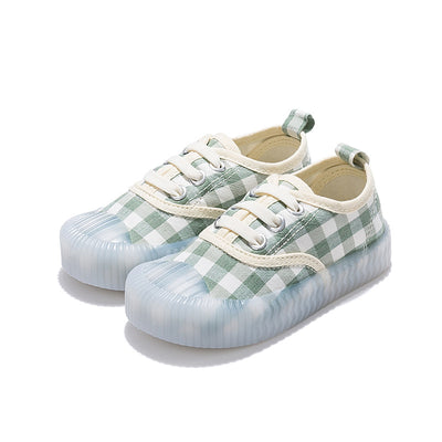 Zapatos de Lona a Cuadros con Elástico para Niños - Image 4