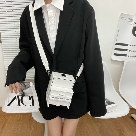 Bolso de Hombro Artesanal Diseño Piano en Madera