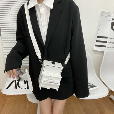 Bolso de Hombro Artesanal Diseño Piano en Madera