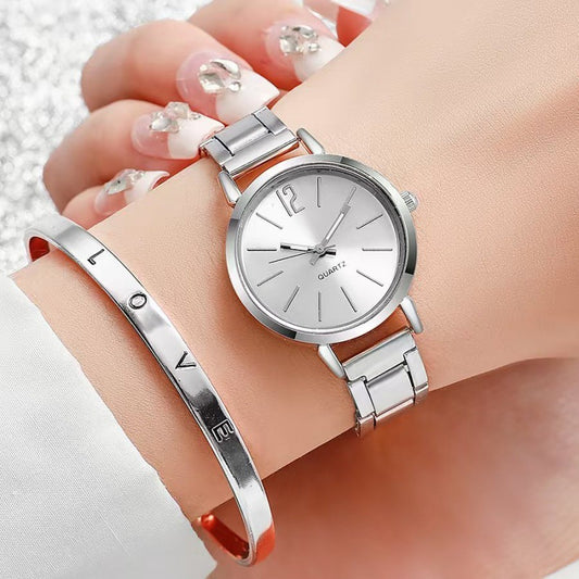 Conjunto de Reloj Minimalista y Pulseras Versátiles para Mujer - Image 2