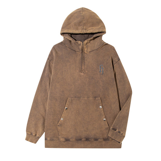 Suéter Hoodie Desgastado Lavado - Marca Tide para Hombre - Image 10