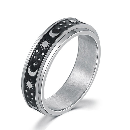 Anillo Giratorio Doble de Acero Titanio para Hombre - Image 21