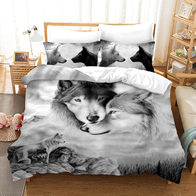 Juego de Cama Lobo Estampado Digital Tres Piezas - Image 8