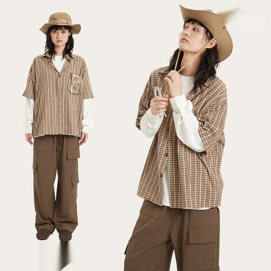 Camisa Retro Japonesa Suelta Estilo Universitario - Image 2