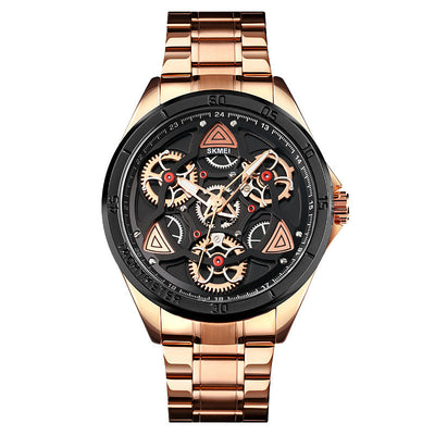 Reloj Mecánico de Pulsera de Acero con Engranajes Visibles - Image 7