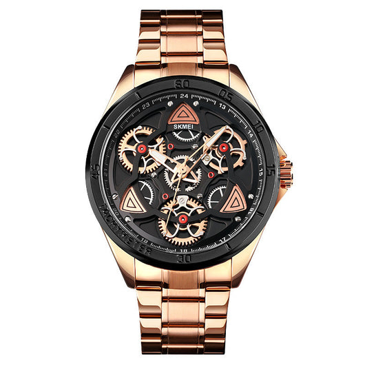 Reloj Mecánico de Pulsera de Acero con Engranajes Visibles - Image 7