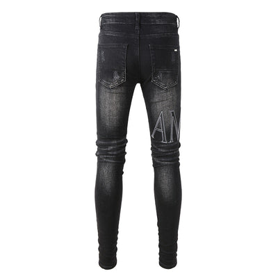 Jeans Rotos Trendy con Parches - Estilo Urbano Europeo y Americano - Image 13