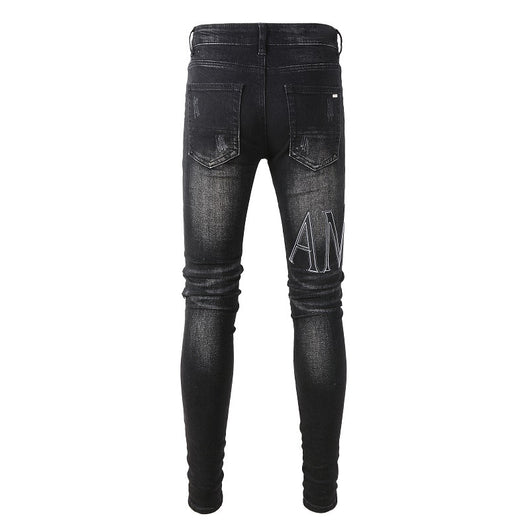 Jeans Rotos Trendy con Parches - Estilo Urbano Europeo y Americano - Image 13