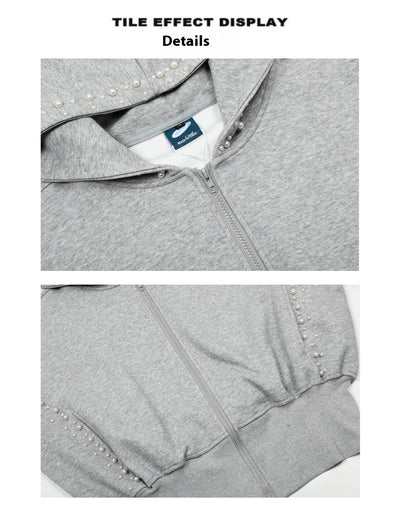 Cardigan Gris con Capucha y Doble Cierre - Image 11