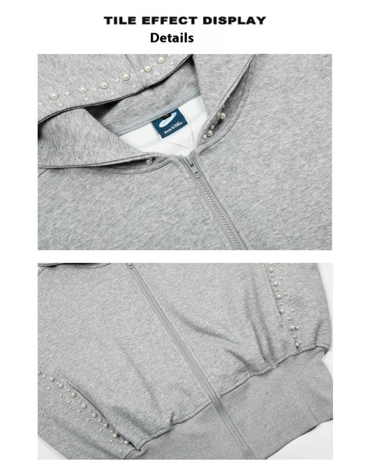 Cardigan Gris con Capucha y Doble Cierre - Image 11