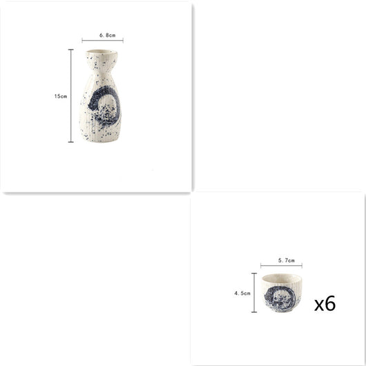 Juego de Dispensador de Cerámica con Copas para Sake y Vino - Image 7