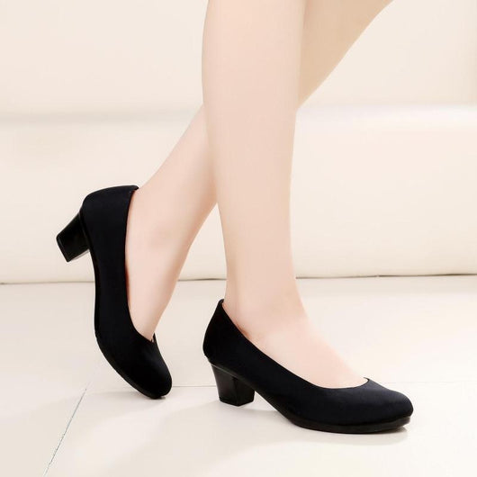 Zapatos de Tela Pekín Clásicos para Mujer - Tacón Alto, Suela Antideslizante, Ideal para Trabajo y Ceremonias - Image 8