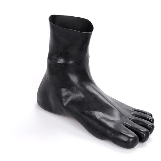 Calcetines de Látex Natural con Dedos Separados Tubo Corto Negro - Image 4