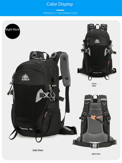 Mochila de Senderismo AZELA Gris - Mochila Multifuncional para Camping y Aventuras - Image 38