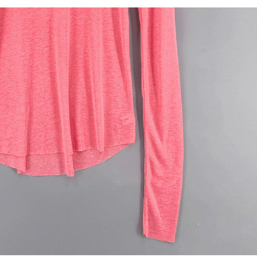 Blusa Semitransparente de Manga Larga en Colores Sólidos - Image 31