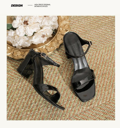 Sandalias de Tacón Grueso Estilo Europeo con Tira Trasera y Punta Abierta - Image 14