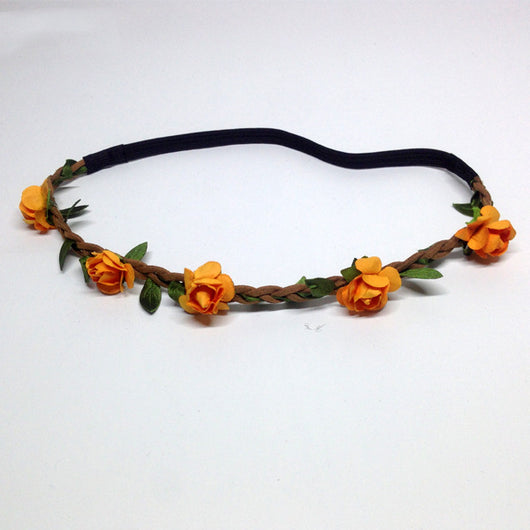Corona de Flores Rosas Estilo Coreano para Novia - Image 12