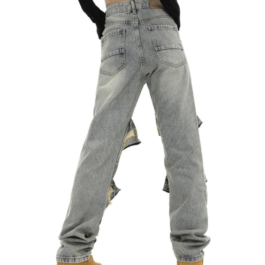 Pantalón de Trabajo Denim Recto con Bolsillos - Image 3