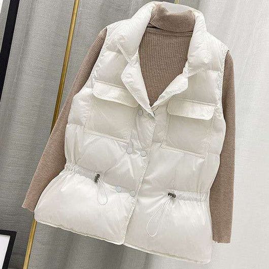 Chaleco de Algodón con Cuello Alzado para Mujer - Image 10