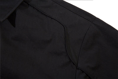 Camisa Suelta de Manga Corta para Hombre en Tono Oscuro - Image 11
