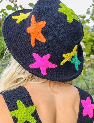 Sombrero Pescador Tejido con Flores para Mujer - Estilo Japonés Versátil - Image 20