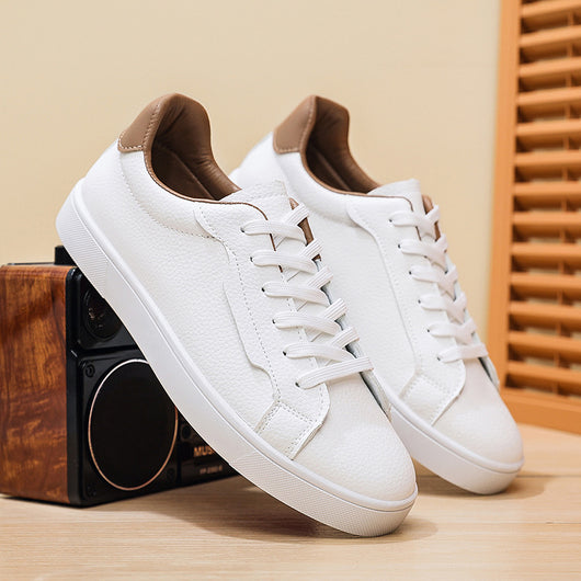 Tenis Blancos Casuales para Hombre Corte Bajo Primavera - Image 4