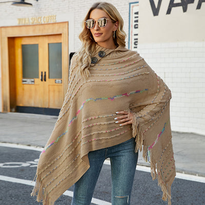 Capa Tejida con Cuello Solapa para Mujer - Image 10