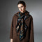 Chal Triangular Jacquard Hojas de Otoño Estilo Europeo
